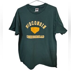 Vintage Green Bay Packers Wisconsin Cheesehead Men’s XL Retro T-Shirt RARE NFL